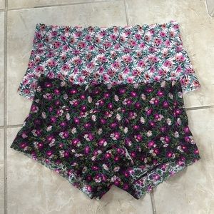 Two Pairs Victoria’s Secret Lace Boyshort Panties